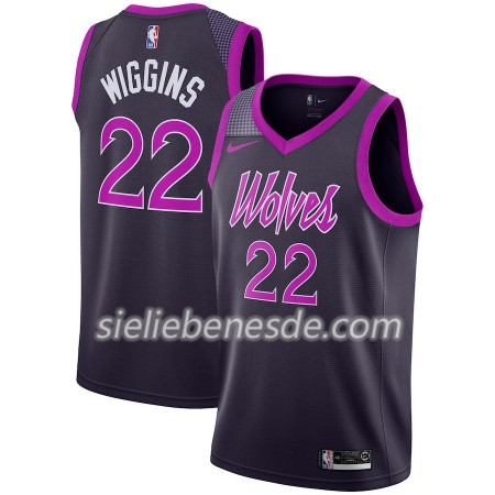 Herren NBA Minnesota Timberwolves Trikot Andrew Wiggins 22 2018-19 Nike City Edition Lila Swingman